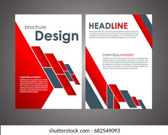 Red vector Brochure Flyer design Layout template