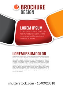 Red Vector brochure, flyer, magazine cover & poster template