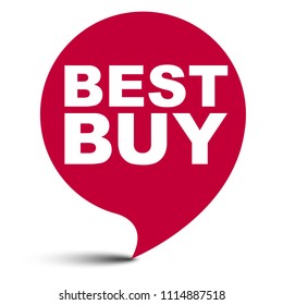 red vector bubble banner best buy