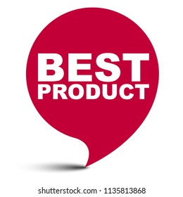 red vector bubble banner best product