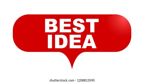 red vector bubble banner best idea