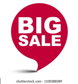 red vector bubble banner big sale