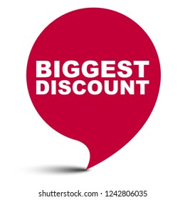 red vector bubble banner biggest discount