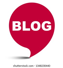 red vector bubble banner blog