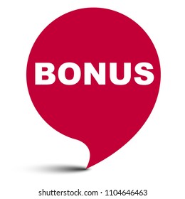 red vector bubble banner bonus