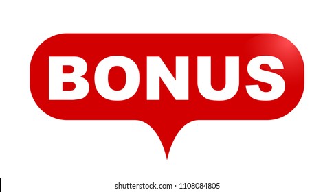 red vector bubble banner bonus