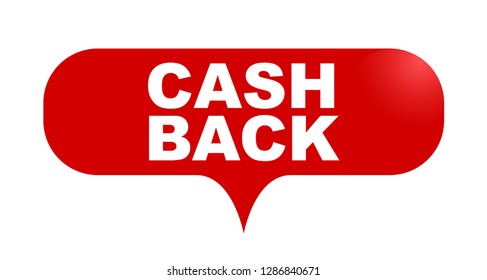 red vector bubble banner cash back