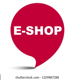 red vector bubble banner eshop