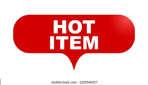 red vector bubble banner hot item