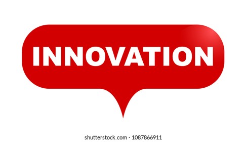 red vector bubble banner innovation