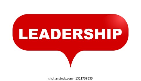 red vector bubble banner leadership