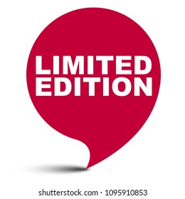 red vector bubble banner limited edition