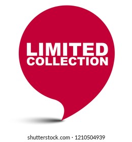 red vector bubble banner limited collection