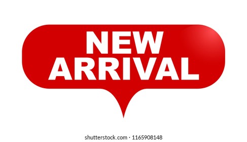 red vector bubble banner new arrival