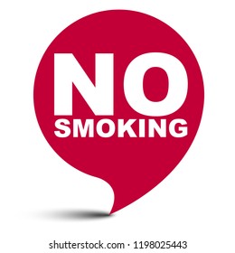 red vector bubble banner no smoking