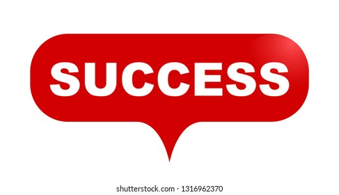 red vector bubble banner success