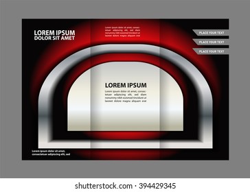 Red Vector Business Brochure Template Design
