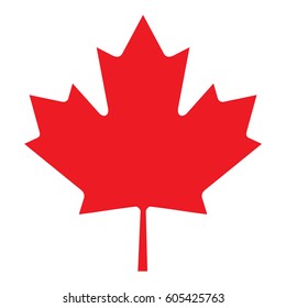 A red vector Canada leaf.