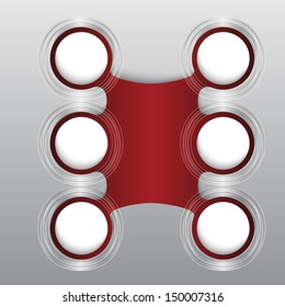 red vector circular object