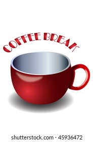 red vector coffee mug