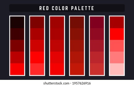 Red Vector Color Palette Stylish Design