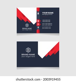 Diseño creativo de tarjetas de visita de Red Vector, plantilla moderna de tarjetas de visita creativa y limpia,
Ilustración vectorial de estilo plano y tarjeta profesional.