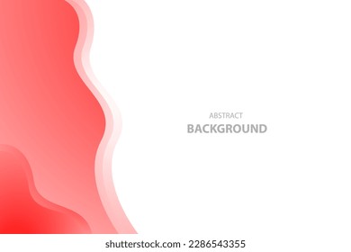 Red vector curve modern background with white space for text and message. concept design