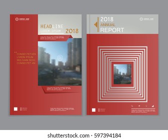  Red vector design for cover, poster, banner, fl ayer, business card, magazine annual report, title page, brochure template layout or booklet.