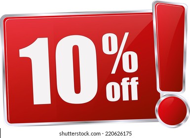 red vector discount price sign