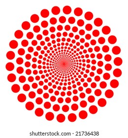 red vector dotted tunnel twirl