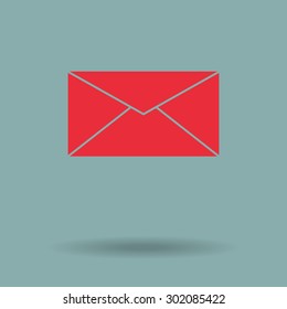 Red Vector Envelope Icon