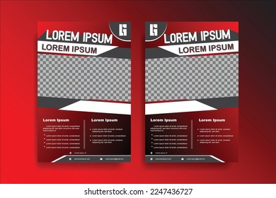 red vector flayer can insert photos