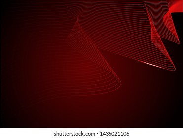 Red vector of futuristic abstractc background template with wavy lines. Colorful. Eps 10.