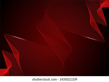 Red vector of futuristic abstractc background template with wavy lines. Colorful. Eps 10.