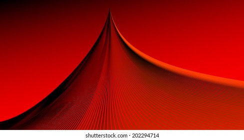 Red vector futuristic background illustration - Red space lighted abstract background template