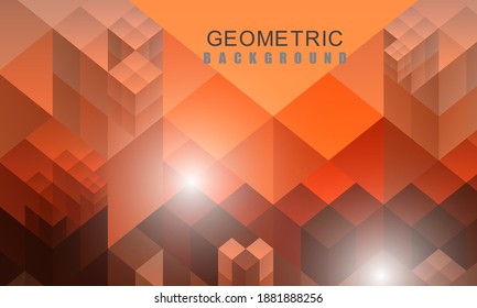 
Red vector geometric abstract background design template for websites in business style, presentation