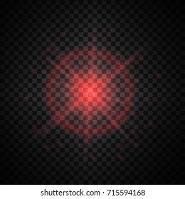 Red vector glow light effect.