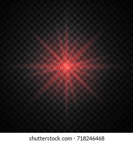 Red vector glow light effect.