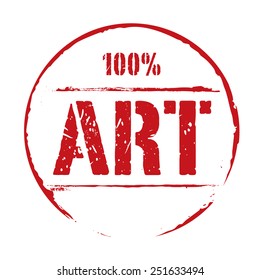 Red vector grunge stamp ART
