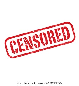 Red vector grunge stamp CENSORED