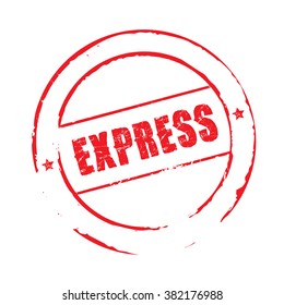 Red vector grunge stamp EXPRESS