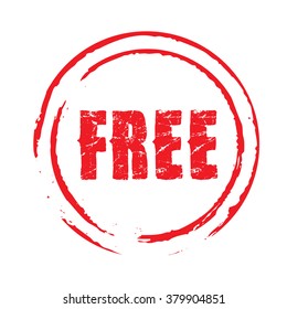 Red vector grunge stamp FREE