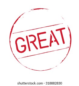 Red vector grunge stamp Great