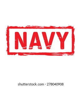 Red vector grunge stamp NAVY