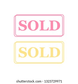 Red vector grunge stamp SOLD. Sold out stamps grunge. Sold out badge