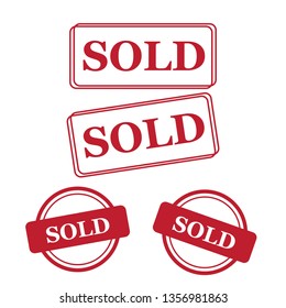 Red vector grunge stamp SOLD. Sold out stamps grunge. Sold out badge