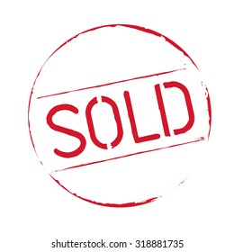 Red vector grunge stamp SOLD