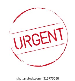 Red vector grunge stamp URGENT