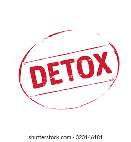 Red vector grunge stamps DETOX