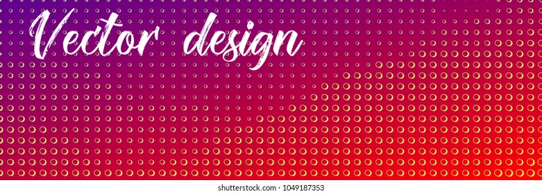 Red vector halftone background. Modern trendy header. Abstract elegant design